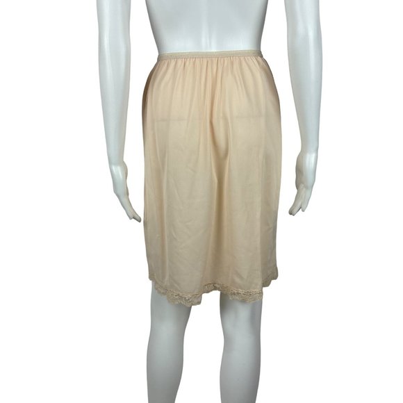 Vintage Peach Slip Skirt Women's Small Half Slip Lace Details - Picture 7 of 9
